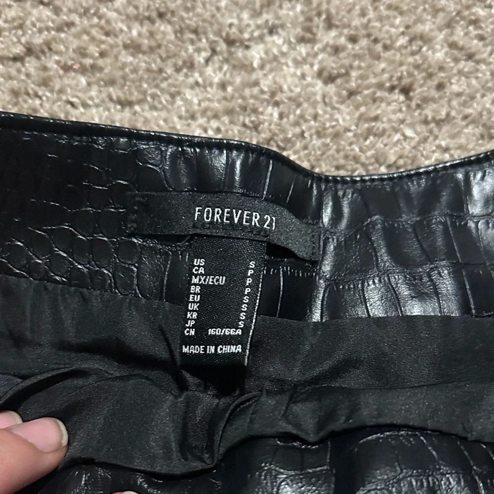 Embossed Leather skorts